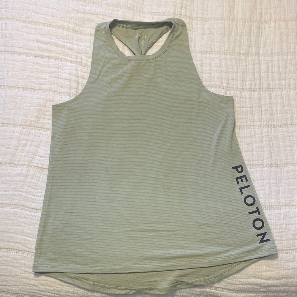 Peloton Olive Tank Top with Logo